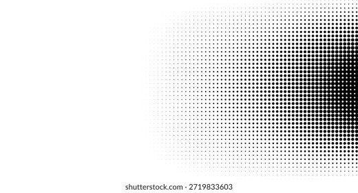 Abstract wavy dotted line background. Tech dynamic dash stripe texture. Black warped and curved line wallpaper for poster, presentation, brochure, booklet, leaflet. Vector halftone backdrop