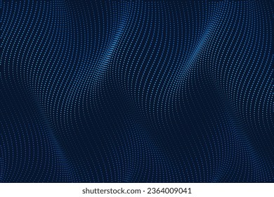 Abstract wavy dotted pattern vector background