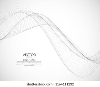 Abstract wavy dynamic illustration. Motion vector background with lines.