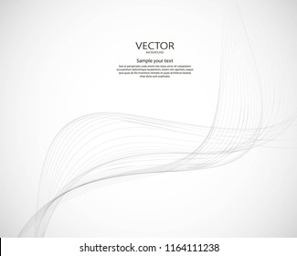 Abstract wavy dynamic illustration. Motion vector background with lines.