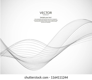 Abstract wavy dynamic illustration. Motion vector background with lines.