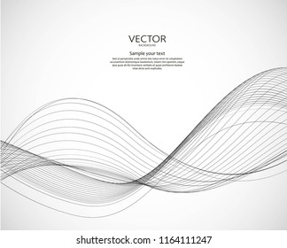 Abstract wavy dynamic illustration. Motion vector background with lines.