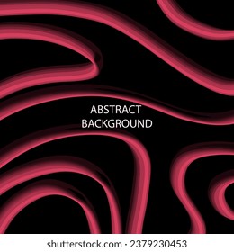 abstract wavy element fluid color brown on black background