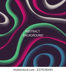 abstract wavy element fluid color brown on black background