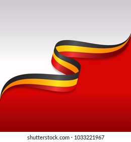 Abstract wavy flag of the Belgium with ribbon style. Background Template. Eps 10 Vector.
