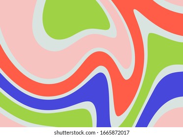 Fondo de flujo ondulado abstracto. Papel pintado geométrico y colorido. 