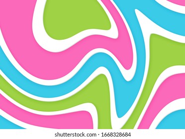 Abstract wavy flow background. Colorful geometric wallpaper. 