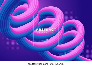 Abstract Wavy Fluid Background Soft Gradient Pink and Blue