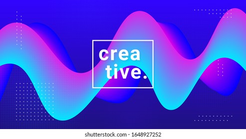 Abstract wavy fluid background vector design. Liquid gradient backdrop. Futuristic wallpaper.