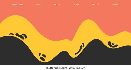 Abstract wavy and fluid layer background. Modern fluid shapes design. For poster, banner, presentation, cover, magazine, or flyer.