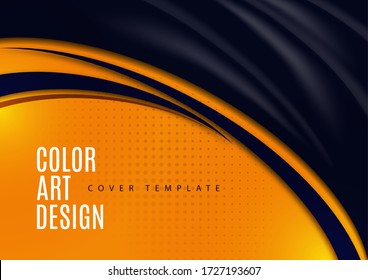 Abstract wavy folds, halftone. Modern bright creative background. Vector illustration for your design.