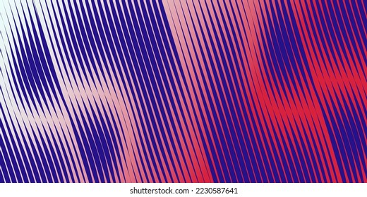 Abstract Wavy French Flag Design. Gradient French Flag Background Vector Wavy Distorted Lines. Blue White Red Fluid Texture