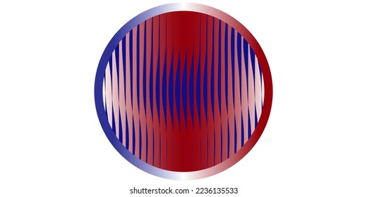 Abstract Wavy French Flag Design.round pattern Gradient Vector Background Wavy Distorted Lines. Blue White Red Fluid Texture