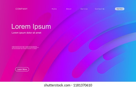 Abstract wavy geometric background. Trendy gradient shapes composition. Modern vector design illustration