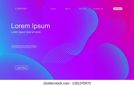 Abstract wavy geometric background. Trendy gradient shapes composition. Modern vector design illustration