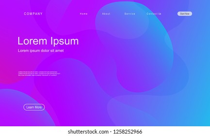 Abstract wavy geometric background. Trendy gradient shapes composition. Modern vector design illustration