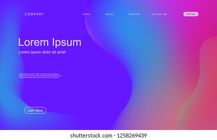 Abstract wavy geometric background. Trendy gradient shapes composition. Modern vector design illustration