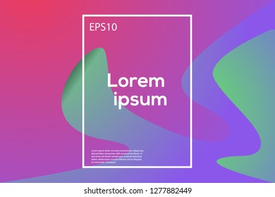 Abstract wavy geometric background Trendy gradient shapes composition