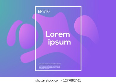 Abstract wavy geometric background Trendy gradient shapes composition