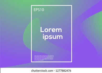 Abstract wavy geometric background Trendy gradient shapes composition
