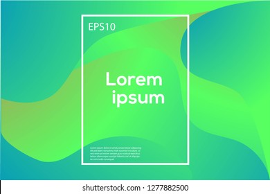 Abstract wavy geometric background Trendy gradient shapes composition