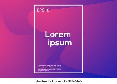 Abstract wavy geometric background. Trendy gradient shapes composition