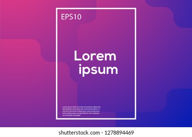 Abstract wavy geometric background. Trendy gradient shapes composition