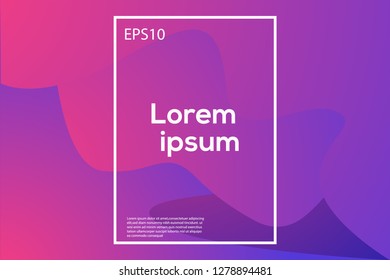 Abstract wavy geometric background. Trendy gradient shapes composition