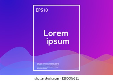 Abstract wavy geometric background. Trendy gradient shapes composition