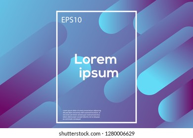 Abstract wavy geometric background. Trendy gradient shapes composition