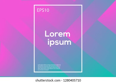 Abstract wavy geometric background. Trendy gradient shapes composition