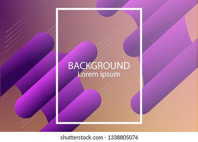Abstract wavy geometric background. Trendy gradient shapes composition