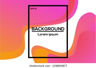 Abstract wavy geometric background. Trendy gradient shapes composition