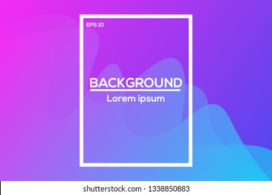Abstract wavy geometric background. Trendy gradient shapes composition