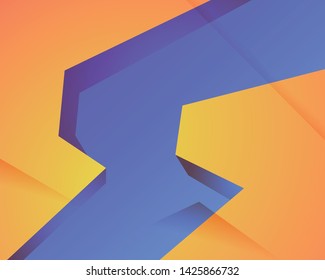 Abstract wavy geometric background. Trendy gradient shapes composition