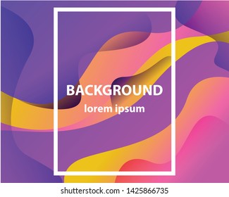 Abstract wavy geometric background. Trendy gradient shapes composition