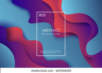 Abstract wavy geometric colorful background. Trendy gradient shapes composition. Eps10 vector.