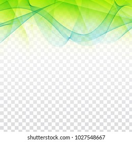 Abstract wavy geometric design on transparent background