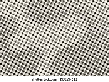 Abstract wavy geometric dynamic 3D dot pattern background and texture halftone style. Trendy gradient fluid shapes composition modern concept. Vector illustration