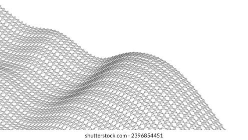 
fondo 3d de superficie geométrica ondulada abstracta