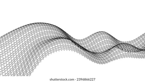 abstract wavy geometric surface 3d background