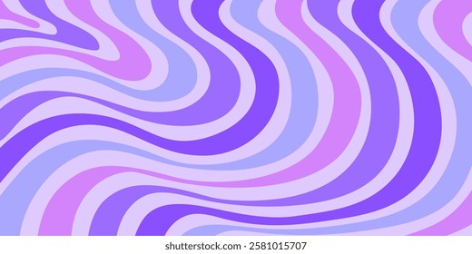 Abstract Wavy Geometric Y2k Texture Vector Design. Cool Trendy Groovy Curvy Pattern. Psychedelic Trippy Liquid Colorful Backdrop.