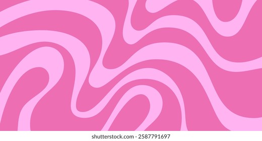 Abstract Wavy Geometric Y2k Texture Vector Design. Cool Trendy Groovy Curvy Pattern. Psychedelic Trippy Liquid Colorful Backdrop.