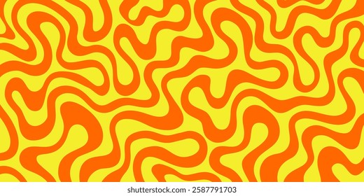 Abstract Wavy Geometric Y2k Texture Vector Design. Cool Trendy Groovy Curvy Pattern. Psychedelic Trippy Liquid Colorful Backdrop.