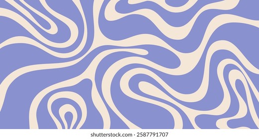 Abstract Wavy Geometric Y2k Texture Vector Design. Cool Trendy Groovy Curvy Pattern. Psychedelic Trippy Liquid Colorful Backdrop.