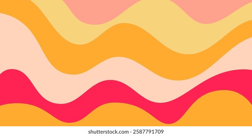 Abstract Wavy Geometric Y2k Texture Vector Design. Cool Trendy Groovy Curvy Pattern. Psychedelic Trippy Liquid Colorful Backdrop.