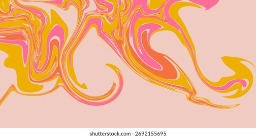 Y2K geométrico ondulado abstrato com fundo rosa textura