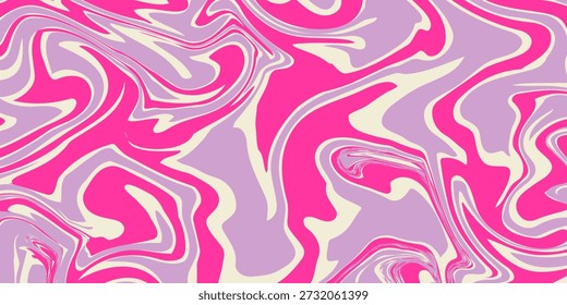 Diseño de Vector de textura Y2k geométrica ondulada Abstractas. Patrón curvy groovy de moda fresco. Fondo colorido líquido psicodélico Trippy. eps 10