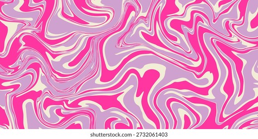 Abstraktes, welliges, geometrisches Y2k-Textur-Vektordesign. Cool trendy Groovy Curvy Muster. Psychedelic Trippy Liquid bunte Hintergrund. 10 EPS
