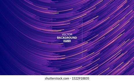Abstract wavy glitch banner. Abstract glitch line effect. Vector illustration.